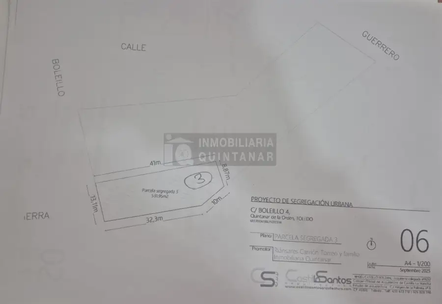 Parcela A estrenar Quintanar de la Orden en Quintanar de la Orden